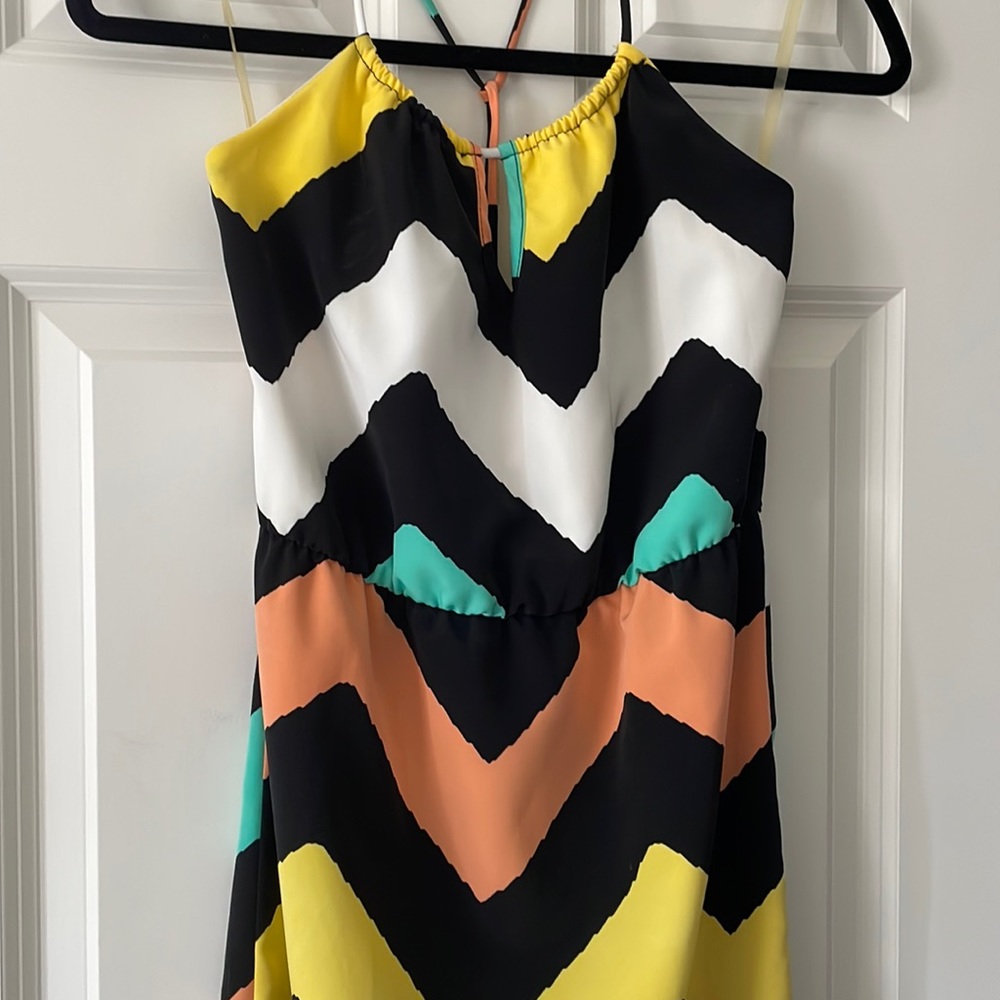 Bright Chevron Maxi Dress